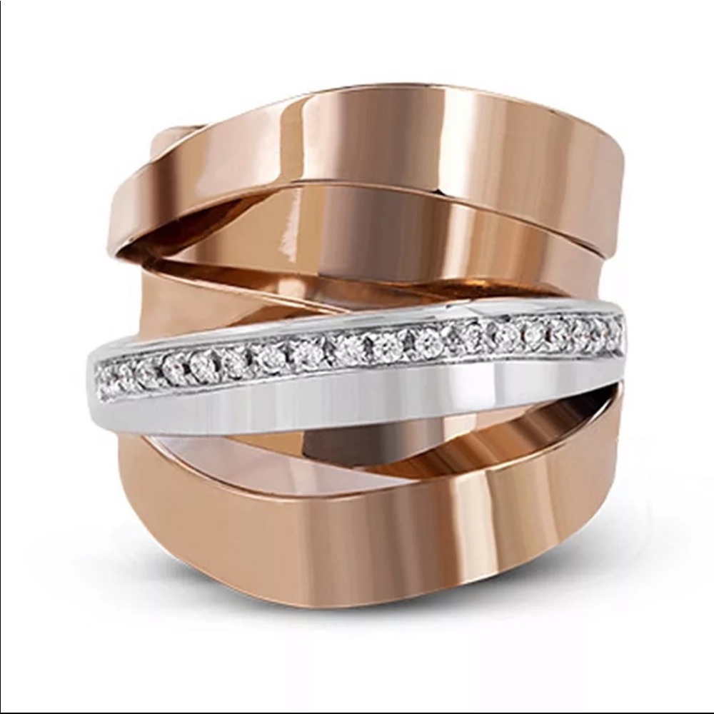 New Women’s Rose Gold Diamond Beautiful Ring 💍 - Picture 2 of 3